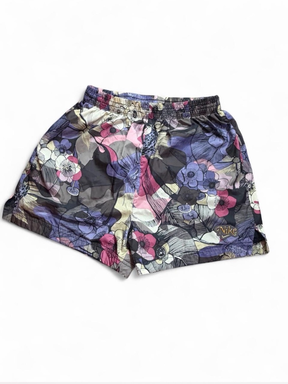 Nike Floral Running Shorts Women’s XS Purple Pink Lined Athletic
